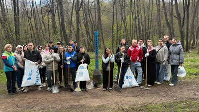 Уборка на Тропе здоровья